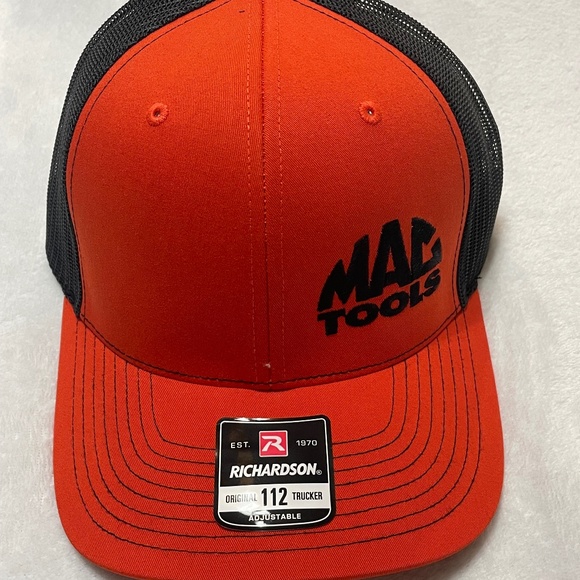 Mac Tools Richardson Original 112 Trucker Adjustable Hat Orange Brand New - Picture 1 of 6